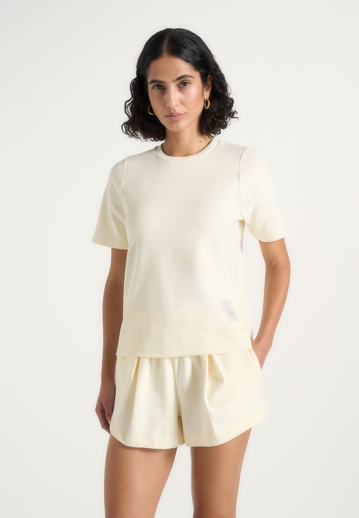 TS002 - Short Sleeve Cotton T-Shirt - Pale Yellow
