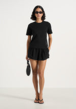 sh002-gathered-waist-cotton-shorts-black