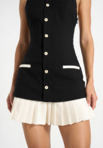 jasmine-halter-pleated-mini-dress-black