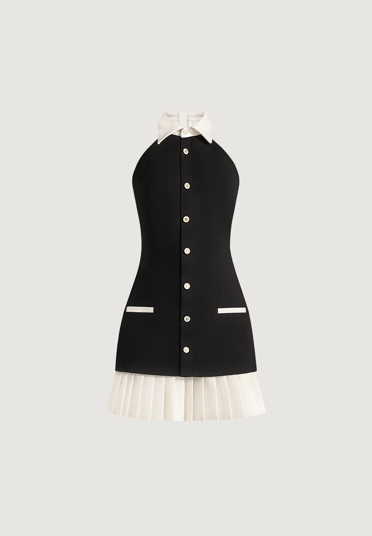 jasmine-halter-pleated-mini-dress-black