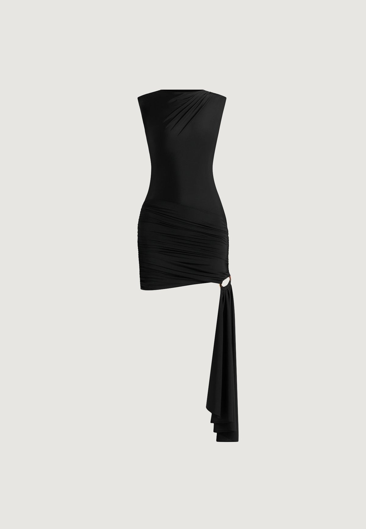 anouk-cap-sleeve-ring-detail-drape-mini-dress-black