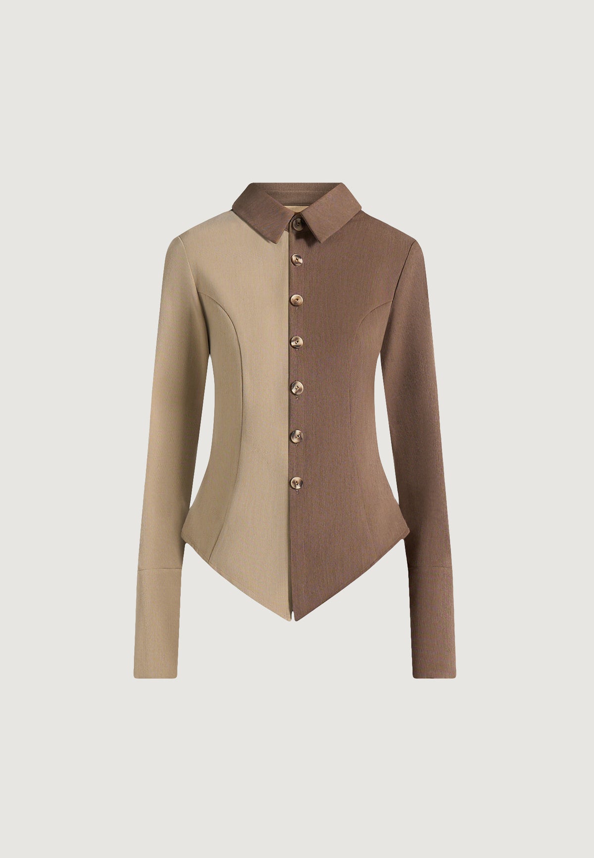 sonia-two-tone-tailored-shirt-taupe-brown