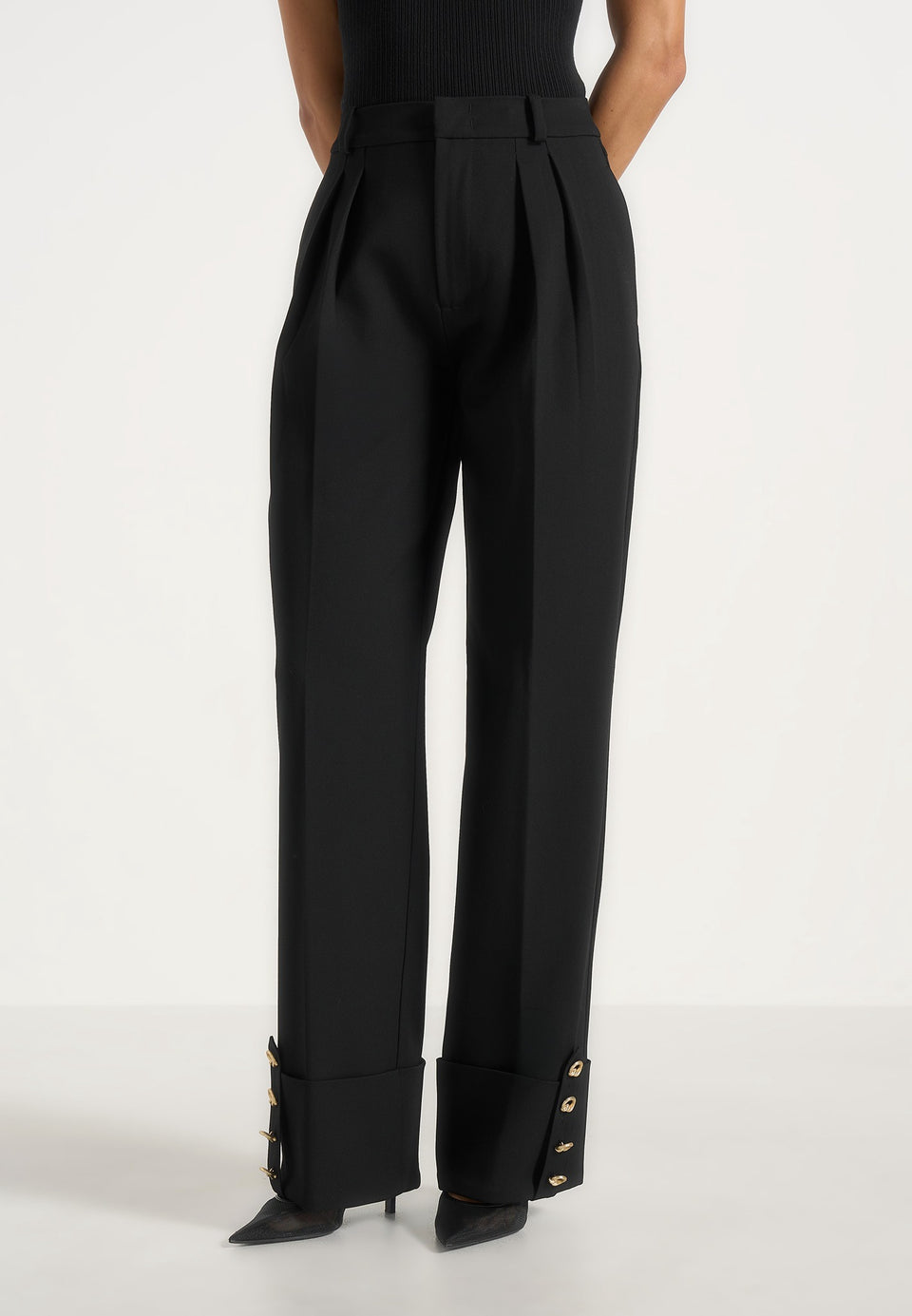 darlene-turn-up-detail-tailored-twin-pleat-trousers-black