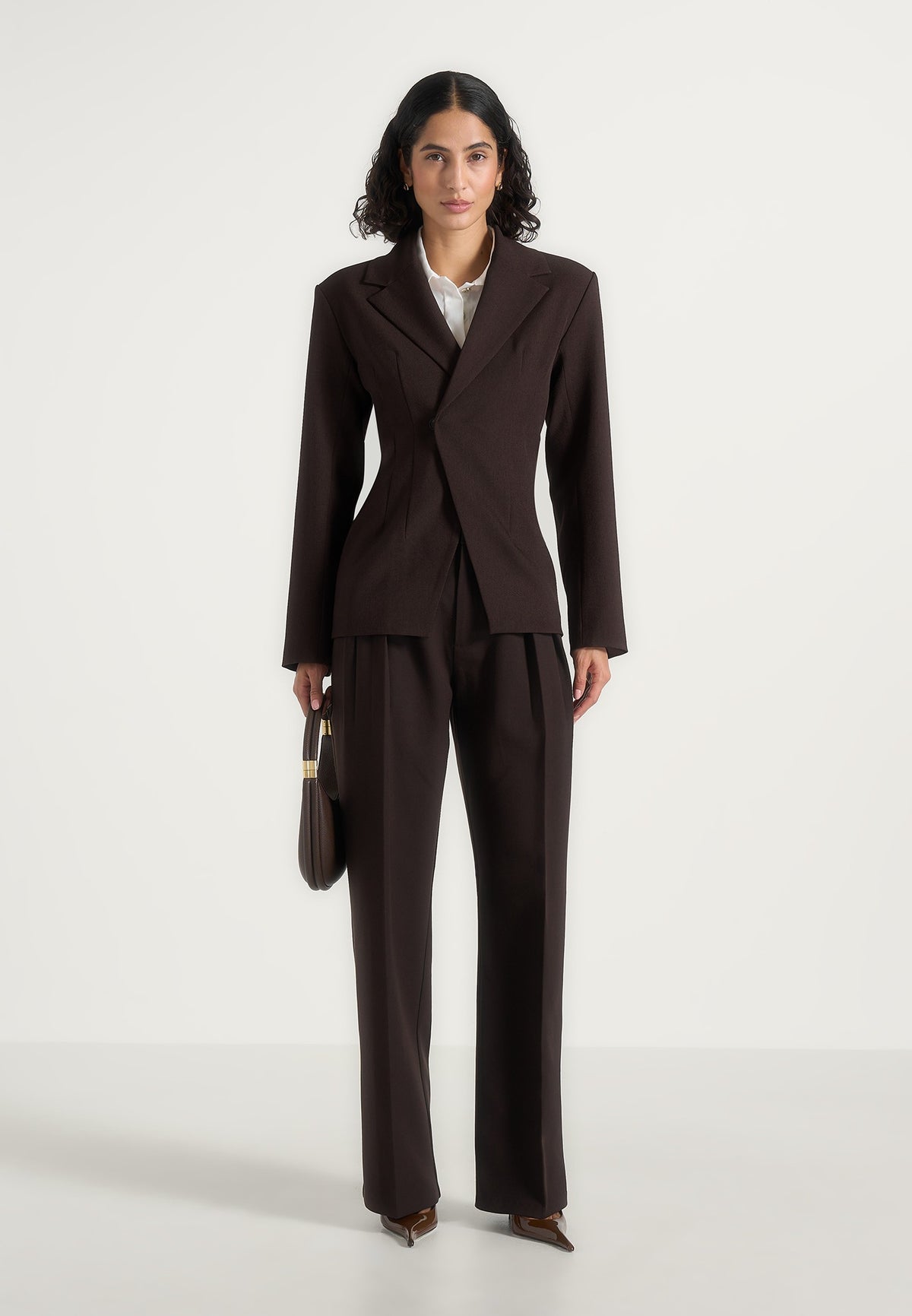 beatrice-tailored-cinched-blazer-dark-brown