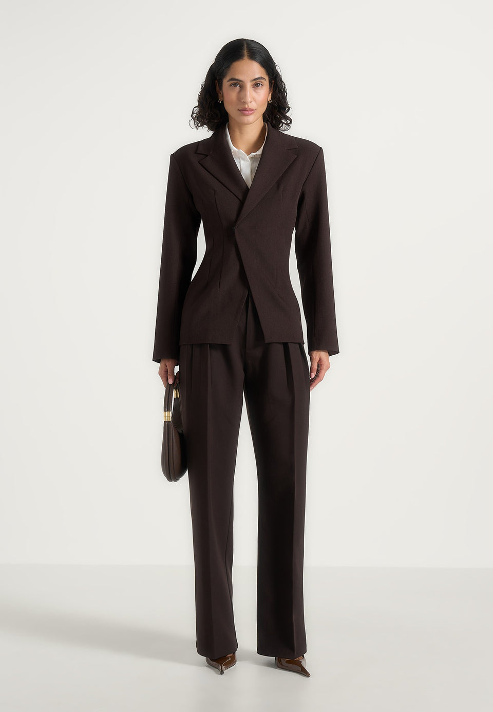 beatrice-tailored-cinched-blazer-dark-brown