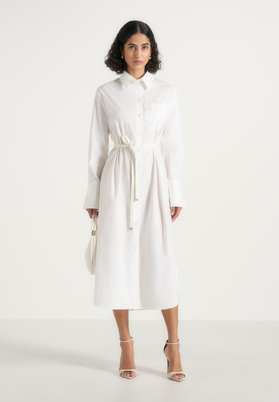 isa-belted-cotton-midi-shirt-dress-white
