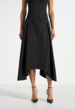 faith-cap-sleeve-corset-cotton-midi-dress-black