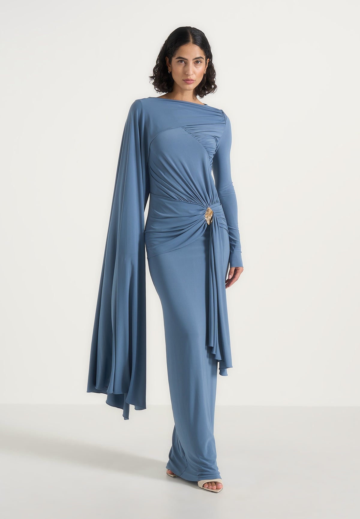 edena-asym-ruched-draped-maxi-dress-blue