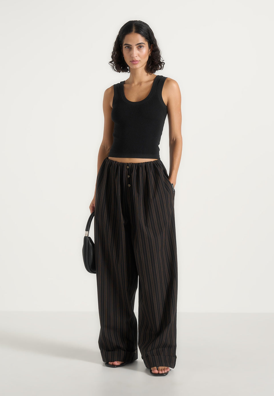ivanna-elasticated-wide-leg-striped-cotton-trousers-black-brown
