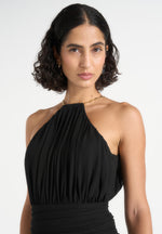 fabienne-metallic-ruched-halter-maxi-dress-black