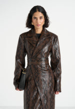 esma-python-asymmetric-coat-with-cinch-belt-brown
