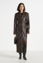 esma-python-asymmetric-coat-with-cinch-belt-brown