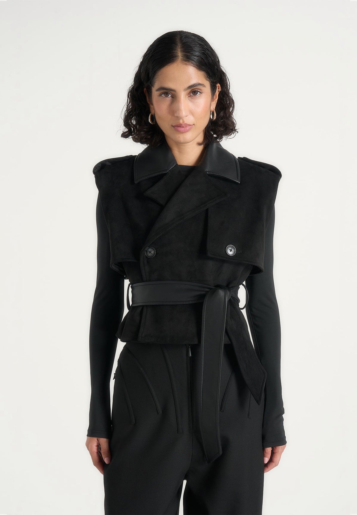 lelia-cropped-suede-trench-coat-with-belt-black