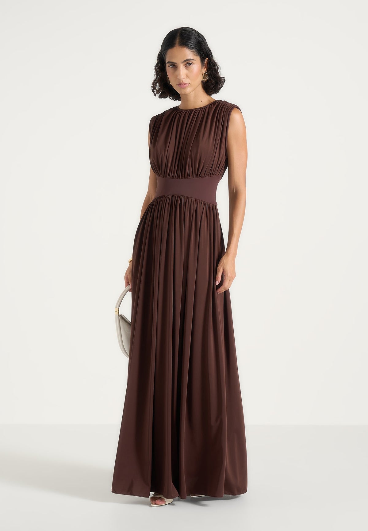 ivana-modest-pleated-cinch-maxi-dress-brown