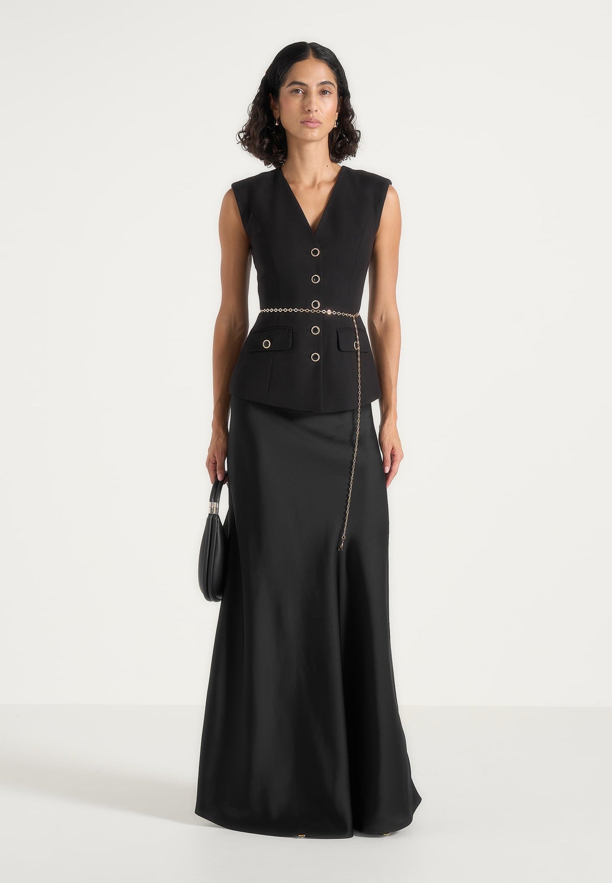 nahla-chain-belt-waistcoat-satin-maxi-dress-black