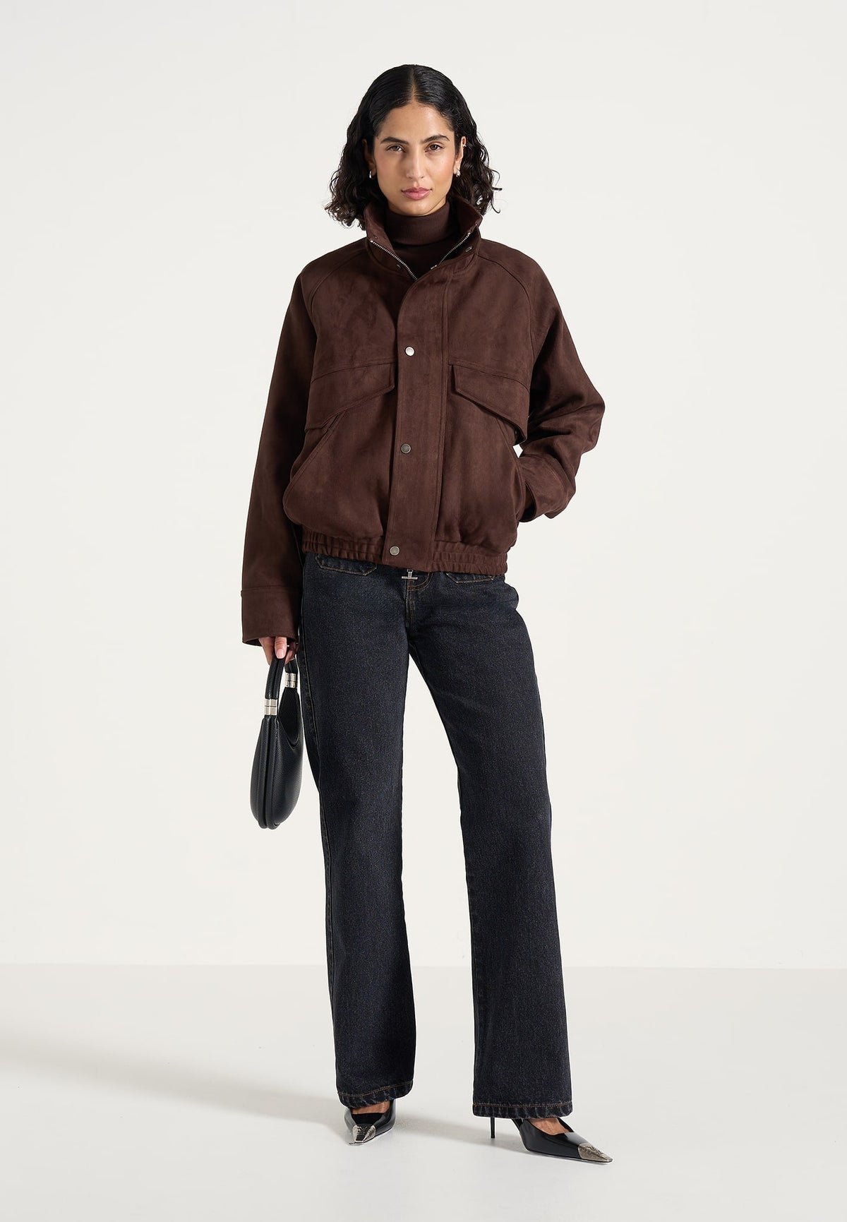 romain-unisex-funnel-neck-suede-relaxed-bomber-jacket