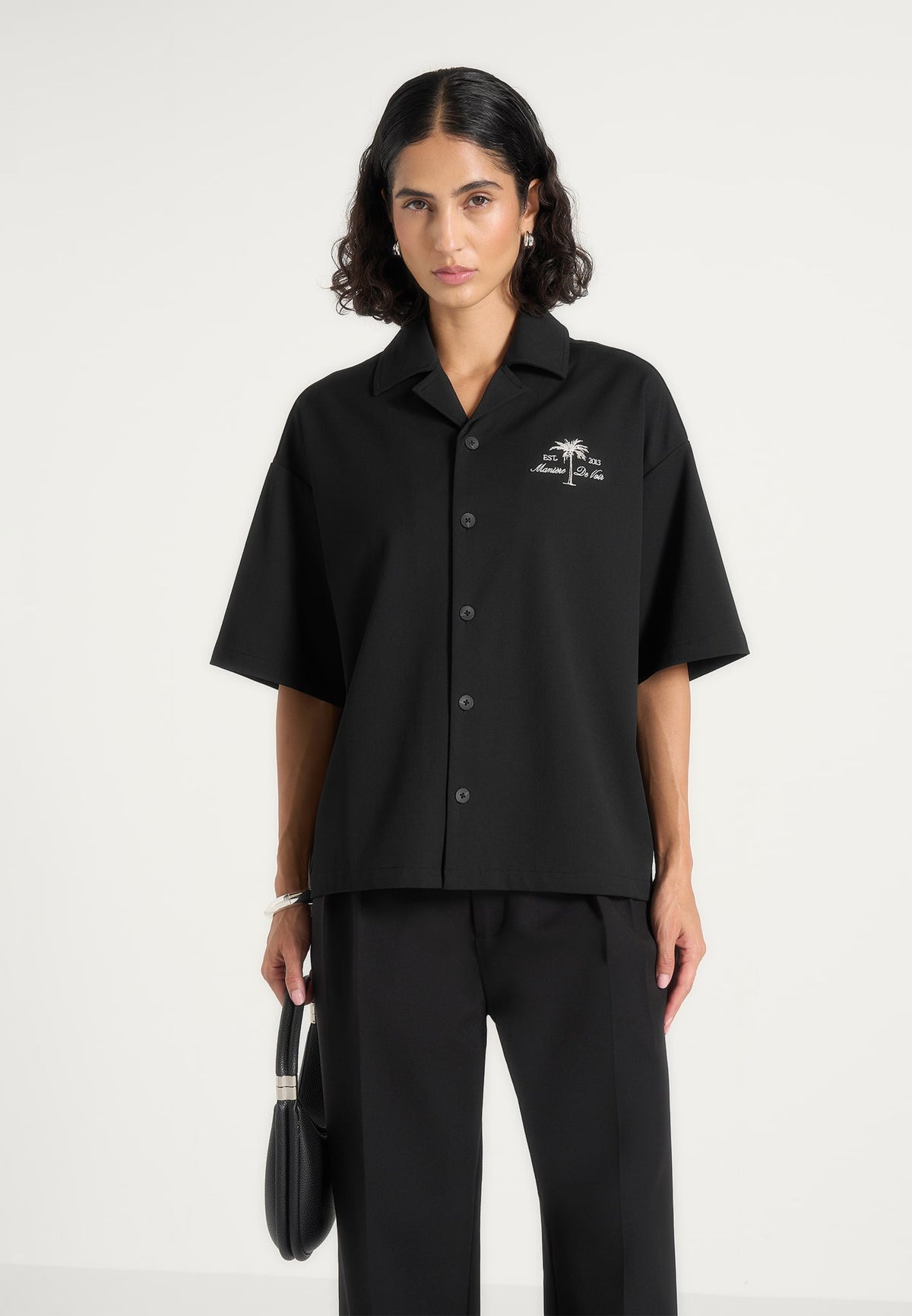 alexis-unisex-cote-dazur-boxy-shirt-black