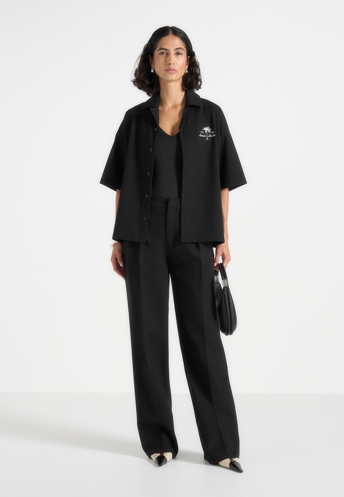 alexis-unisex-cote-dazur-boxy-shirt-black