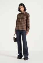blake-unisex-whipstitch-check-shirt-brown