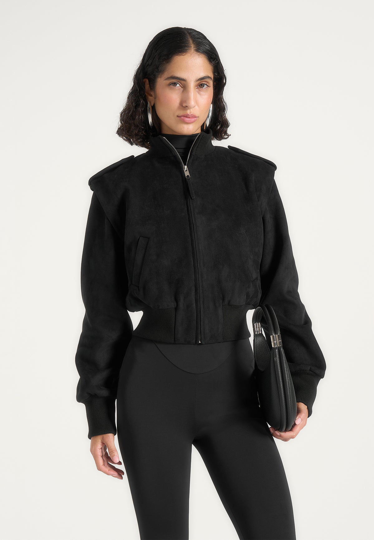 delfina-suede-layered-shoulder-cropped-bomber-jacket-black