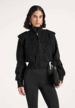 delfina-suede-layered-shoulder-cropped-bomber-jacket-black