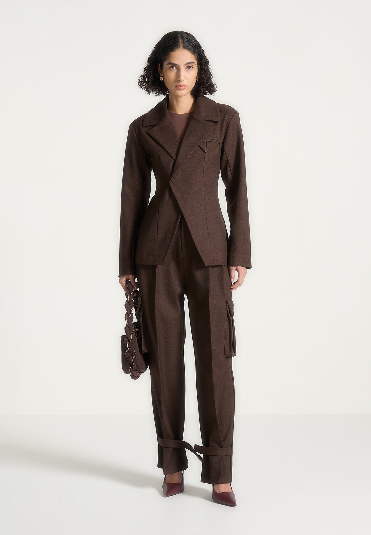 danielle-tailored-pleated-cargo-trousers-brown
