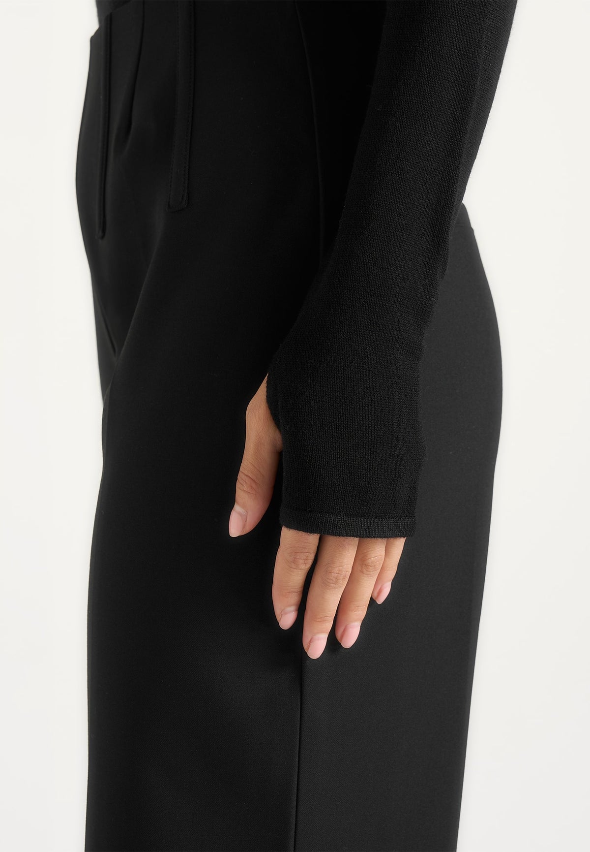 Honor - Wool-Blend Turtleneck Knit Bodysuit - Black