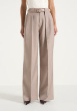 Jodie Pleated Trousers - Taupe