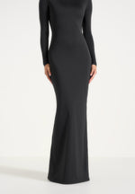 Tilly - Open Back Chain Detail Maxi Dress - Black