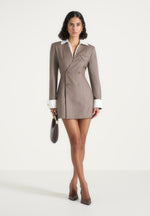 Oriole Blazer Dress - Taupe