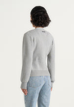 Tessa - Cinched Waist Cotton Cardigan - Grey