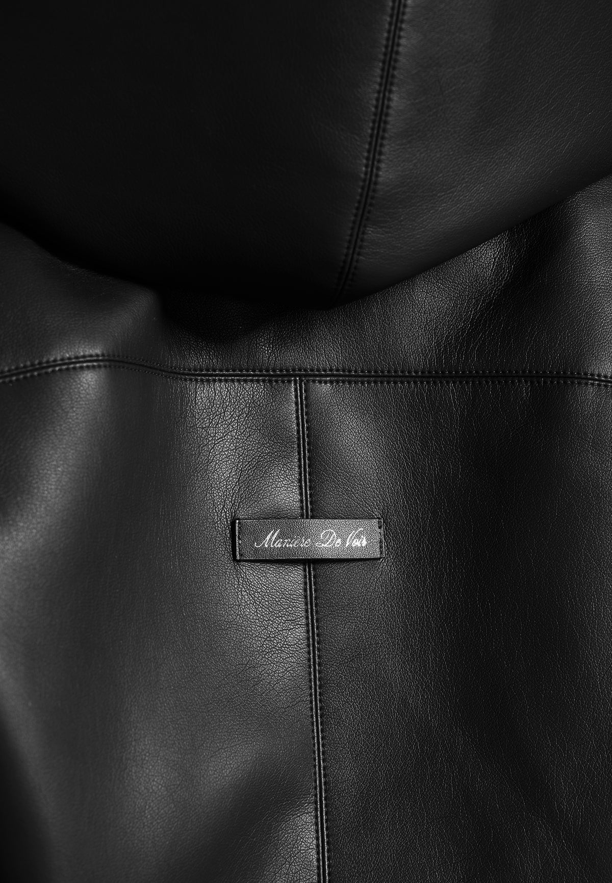 Tamsin - Hooded Cropped Leather Jacket With Belt - Black