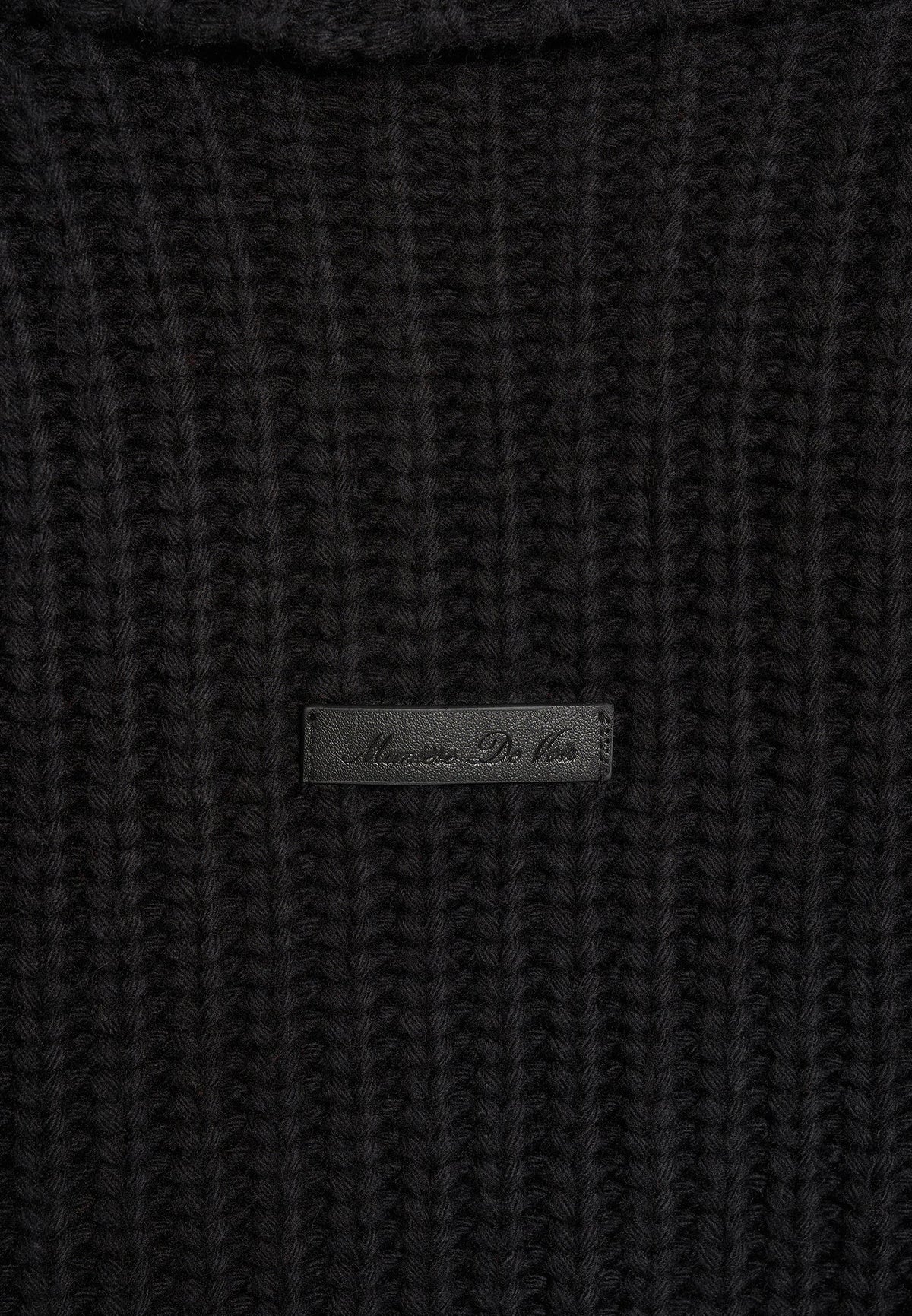 Makayla - Shawl Collar Rib Knit Cardigan - Black