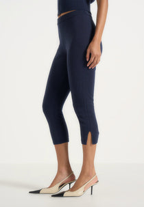 Zola - Knit Capri Leggings - Navy