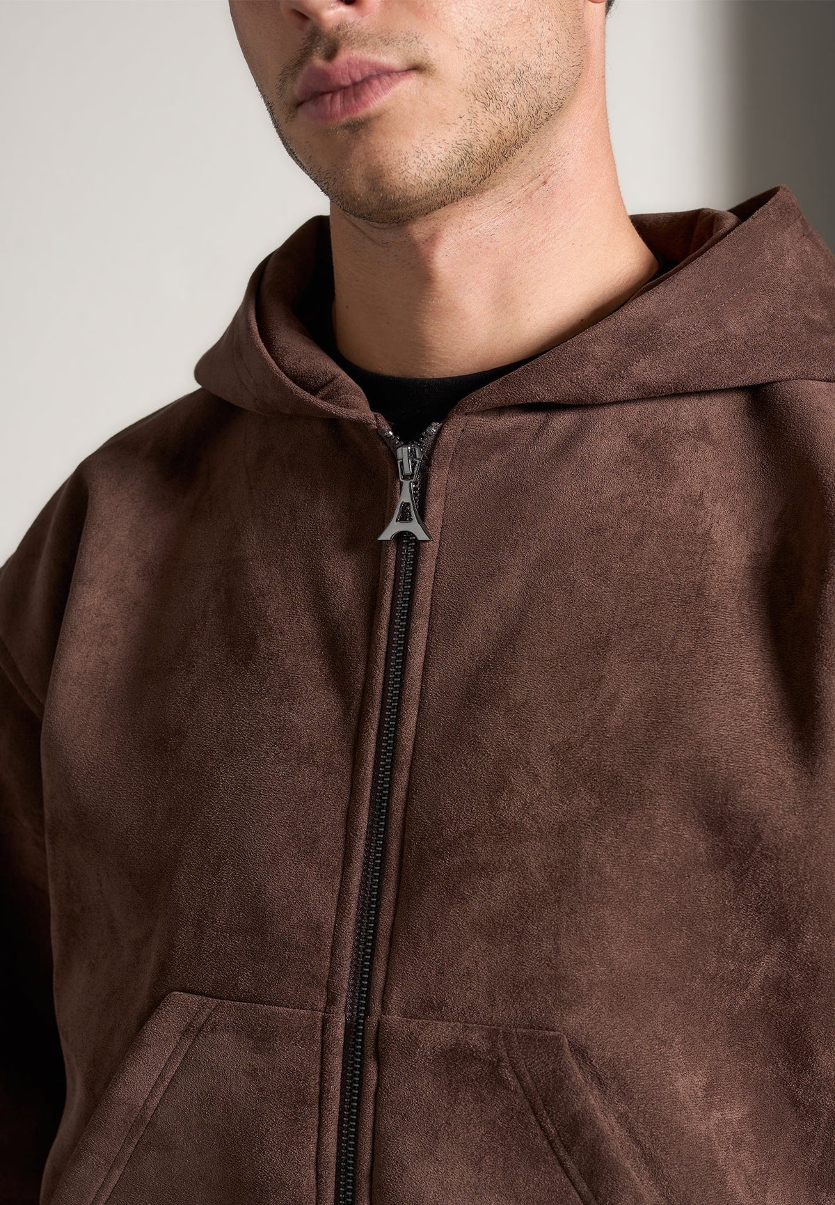 cropped-suede-hoodie-brown