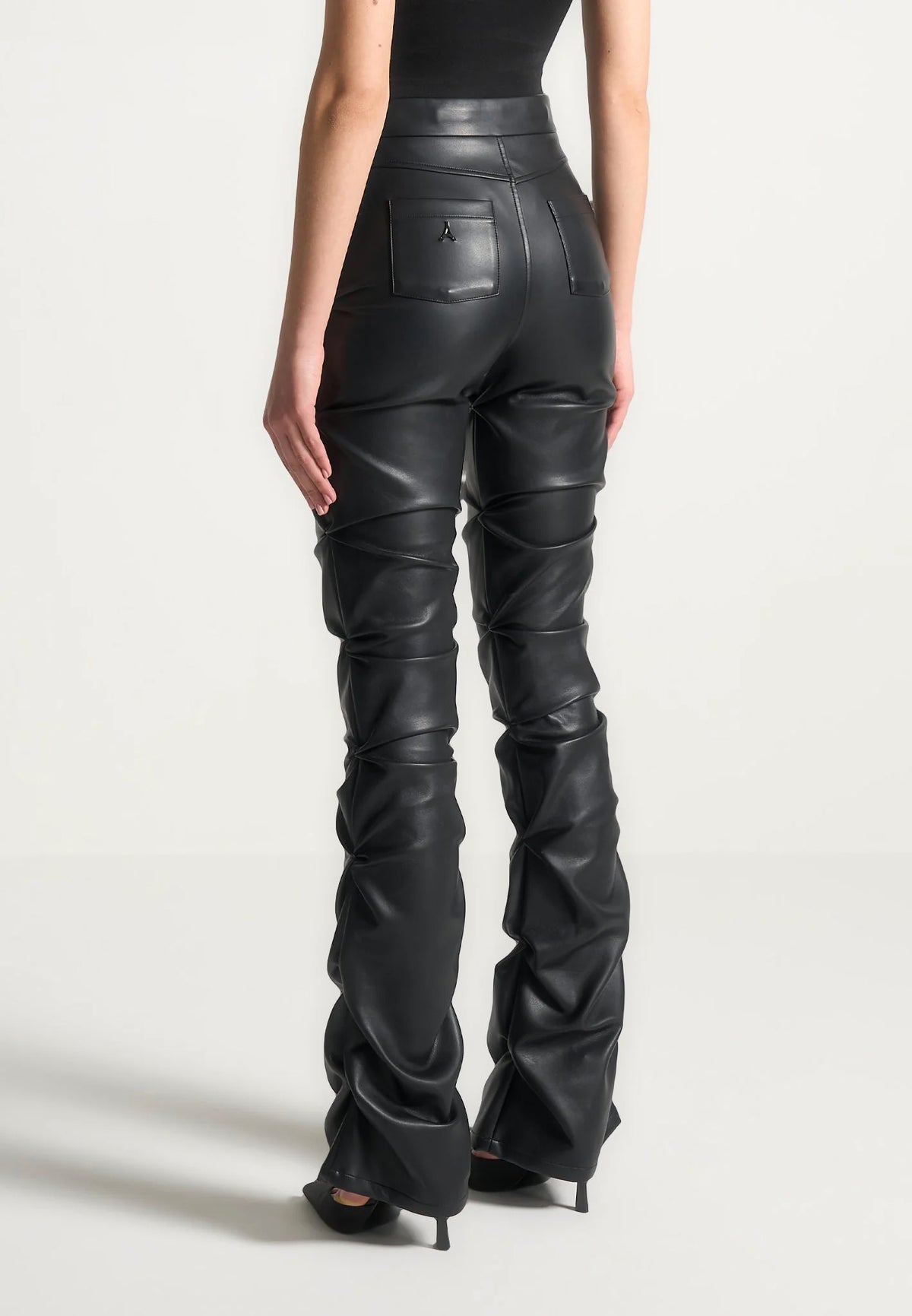 caroline-tacked-leather-fit-and-flare-trousers-black