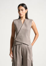 laurence-textured-tailored-wrap-waistcoat-taupe